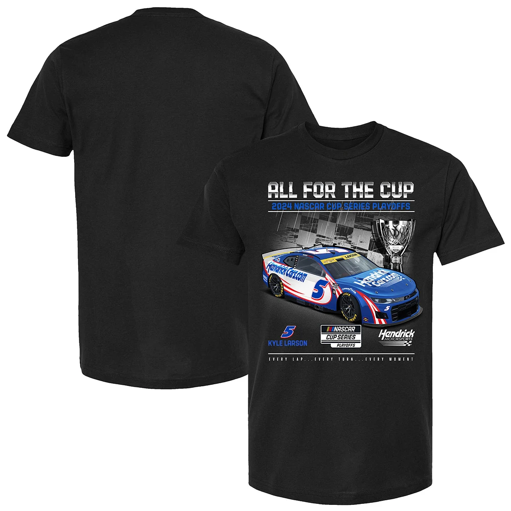 Men's Hendrick Motorsports Team Collection Black Kyle Larson 2024 NASCAR Cup Series Playoffs HendrickCars.com T-Shirt