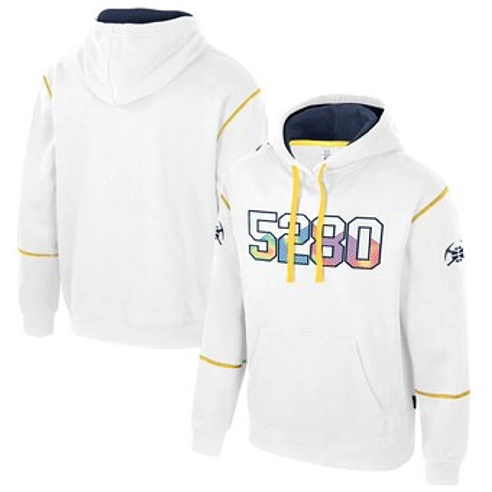 Unisex Stadium Essentials White Denver Nuggets 2024/25 City Edition Monument Pullover Hoodie