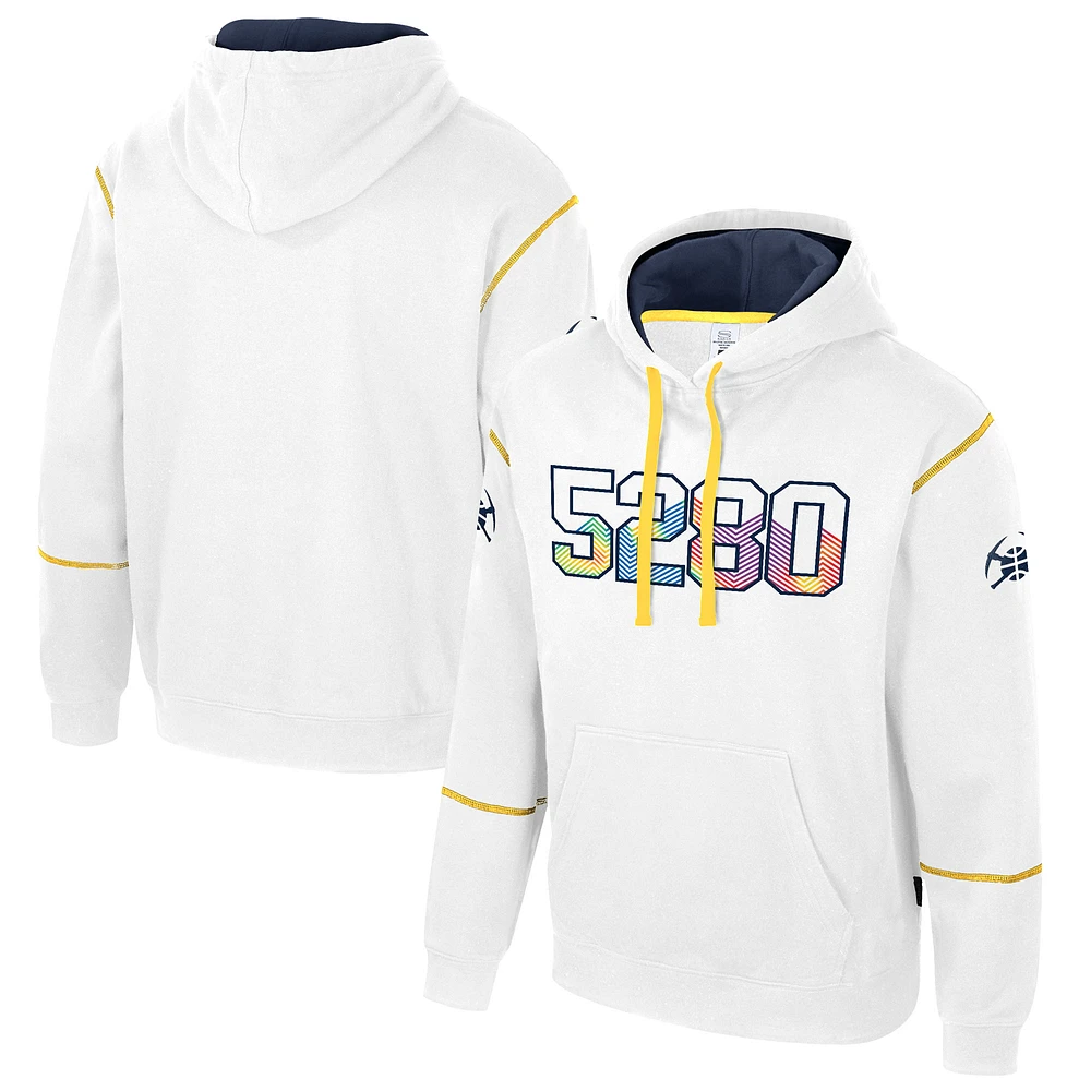 Unisex Stadium Essentials White Denver Nuggets 2024/25 City Edition Monument Pullover Hoodie