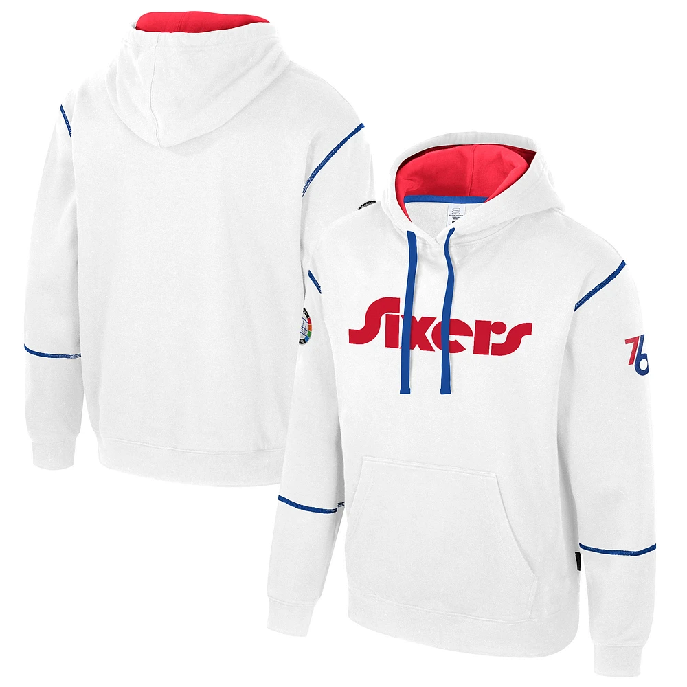 Unisex Stadium Essentials White Philadelphia 76ers 2024/25 City Edition Monument Pullover Hoodie