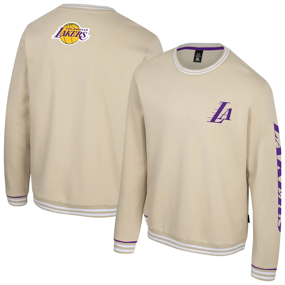 Unisex Stadium Essentials Natural Los Angeles Lakers Halftime Pullover Sweatshirt