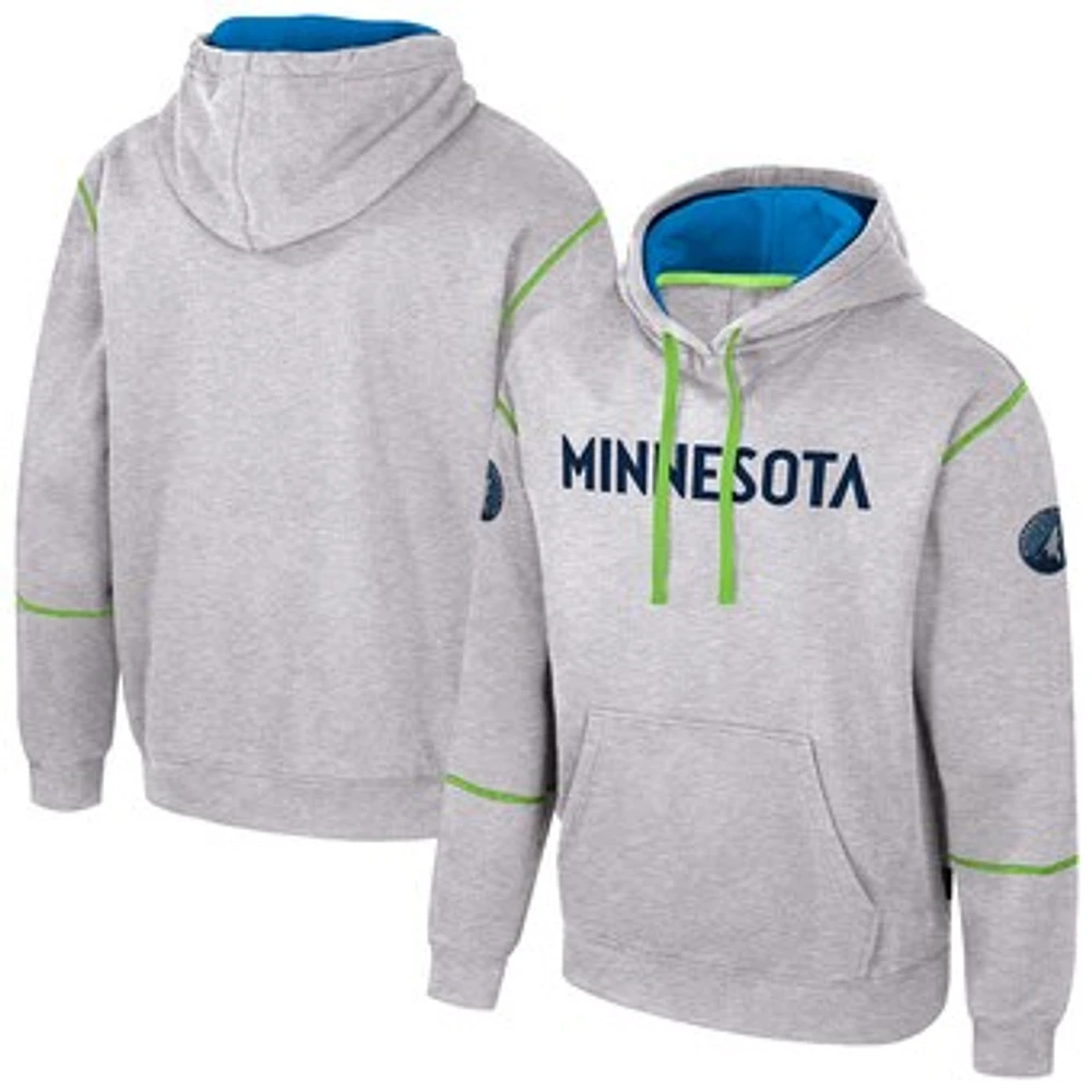 Unisex Stadium Essentials Heather Gray Minnesota Timberwolves Monument Pullover Hoodie