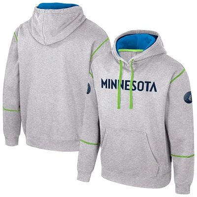 Unisex Stadium Essentials Heather Gray Minnesota Timberwolves Monument Pullover Hoodie