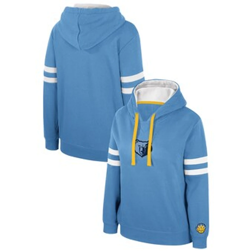 Women's Stadium Essentials Light Blue Memphis Grizzlies Road Game Pullover Hoodie