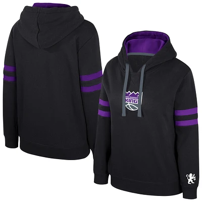 Women's Stadium Essentials Black Sacramento Kings Road Game Pullover Hoodie