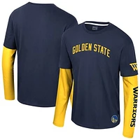 Unisex Stadium Essentials Navy Golden State Warriors Spectator 2fer Long Sleeve  T-Shirt