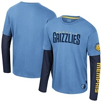 Unisex Stadium Essentials Light Blue Memphis Grizzlies Spectator 2fer Long Sleeve  T-Shirt