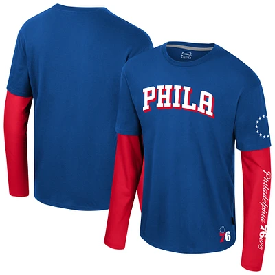 Unisex Stadium Essentials Royal Philadelphia 76ers Spectator 2fer Long Sleeve  T-Shirt