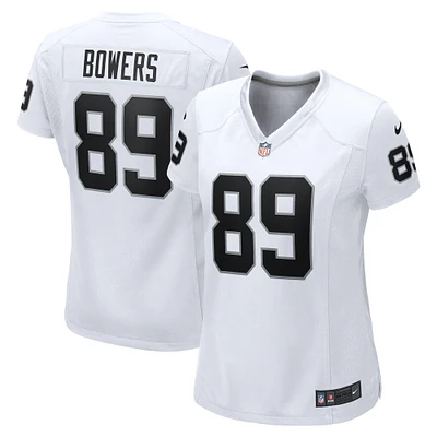 Women's Nike Brock Bowers  White Las Vegas Raiders Game Jersey