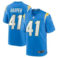 Men's Nike Thomas Harper  Powder Blue Los Angeles Chargers Team Game Jersey