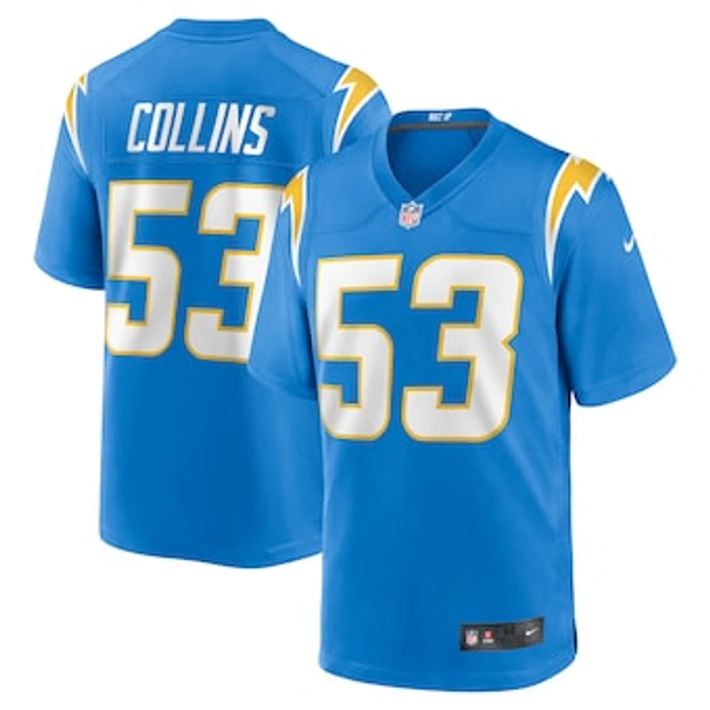 Men's Nike Chris Collins  Powder Blue Los Angeles Chargers Team Game Jersey