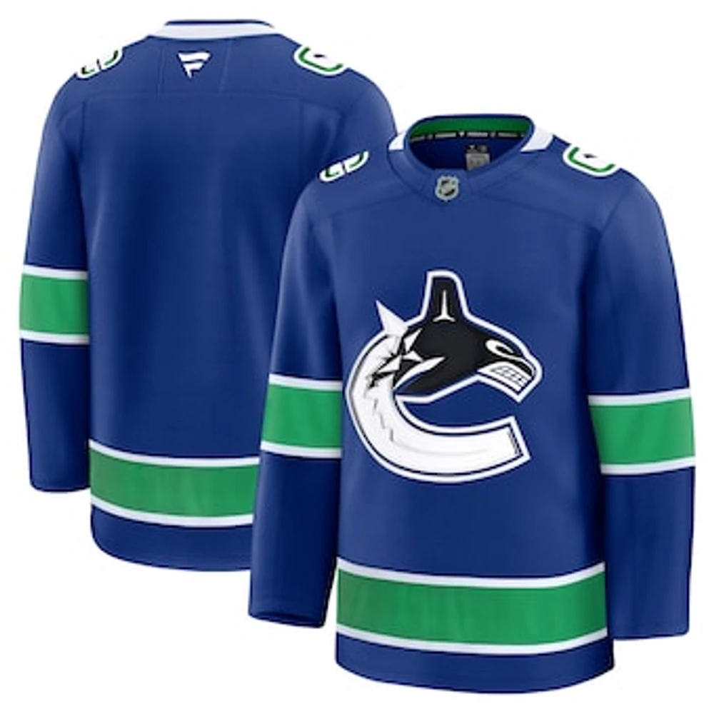 Men's Fanatics  Blue Vancouver Canucks Home Premium Jersey