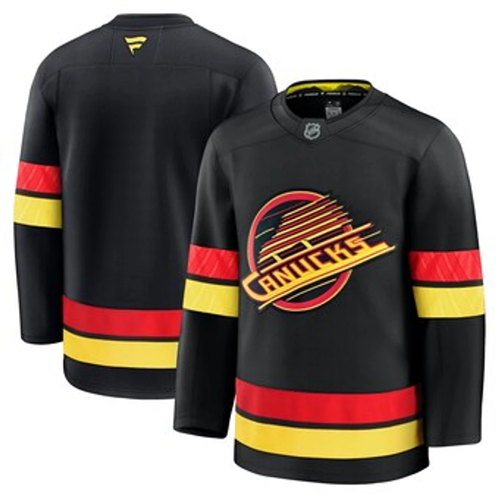 Men's Fanatics Black Vancouver Canucks Alternate Premium Jersey