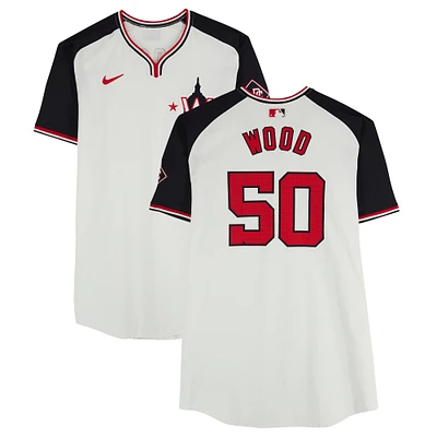 James Wood Washington Nationals Player-Issued #50 White Alternate Jersey from the 2024 MLB Season