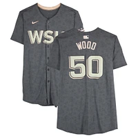 James Wood Washington Nationals Player-Issued #50 Gray City Connect Jersey from the 2024 MLB Season