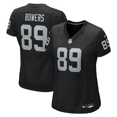 Women's Nike Brock Bowers  Black Las Vegas Raiders Team Game Jersey