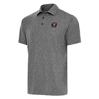 Men's Antigua Heather Charcoal Inter Miami CF Big & Tall Par 3 Polo