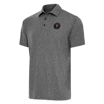 Men's Antigua Heather Charcoal Inter Miami CF Big & Tall Par 3 Polo