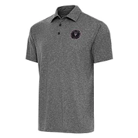 Men's Antigua Heather Charcoal Inter Miami CF Big & Tall Par 3 Polo