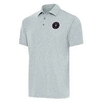 Men's Antigua Heather Gray Inter Miami CF Big & Tall Par 3 Polo