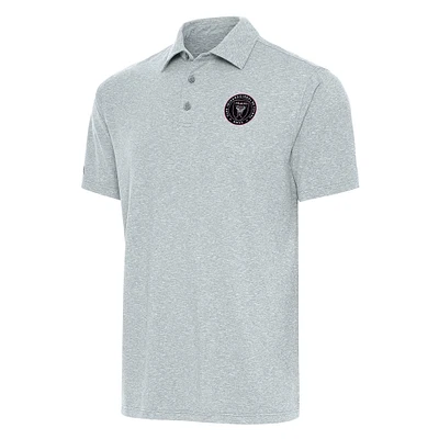 Men's Antigua Heather Gray Inter Miami CF Big & Tall Par 3 Polo