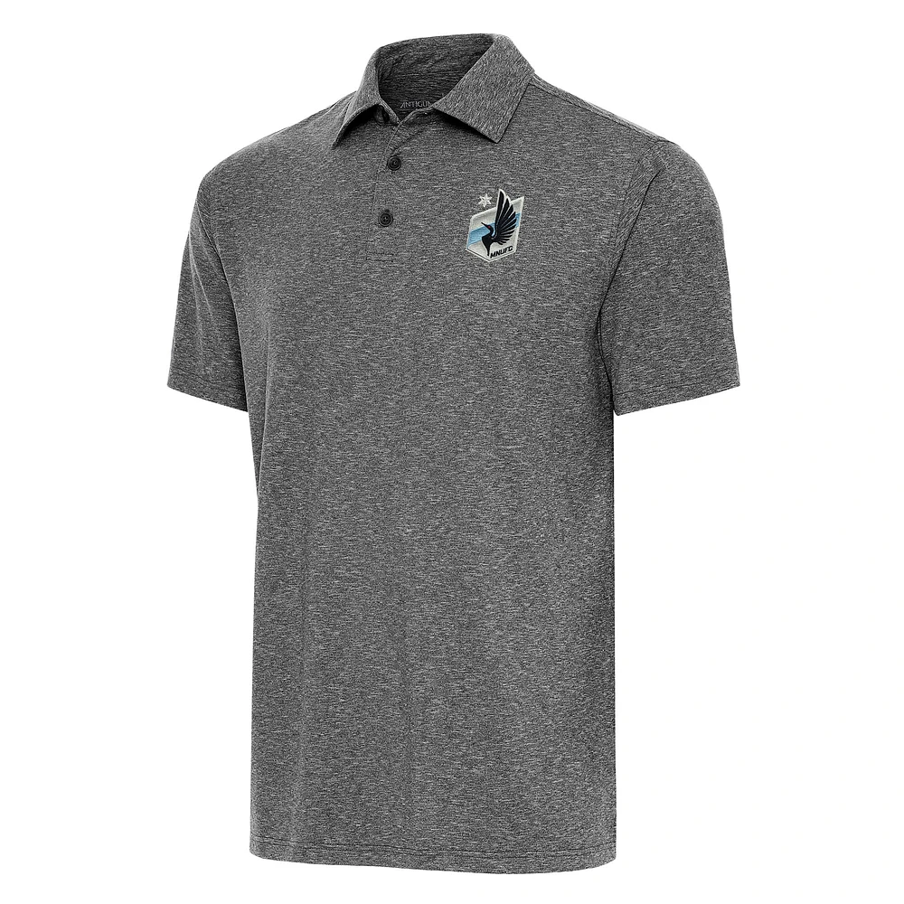 Men's Antigua Heather Charcoal Minnesota United FC Big & Tall Par 3 Polo