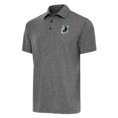 Men's Antigua Heather Charcoal Minnesota United FC Big & Tall Par 3 Polo