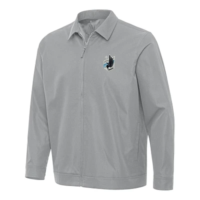 Men's Antigua Gray Minnesota United FC Pivot Full-Zip Jacket