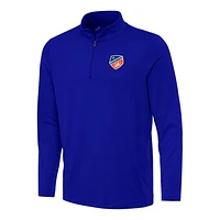 Men's Antigua Blue FC Cincinnati Reprocess Quarter-Zip Jacket