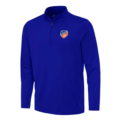Men's Antigua Blue FC Cincinnati Reprocess Quarter-Zip Jacket