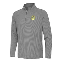 Men's Antigua Black Nashville SC Twine Quarter-Zip Jacket