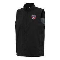 Men's Antigua Black FC Dallas Brisk Full-Zip Vest