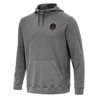 Men's Antigua Heather Black Houston Dynamo FC Cloud Pullover Hoodie