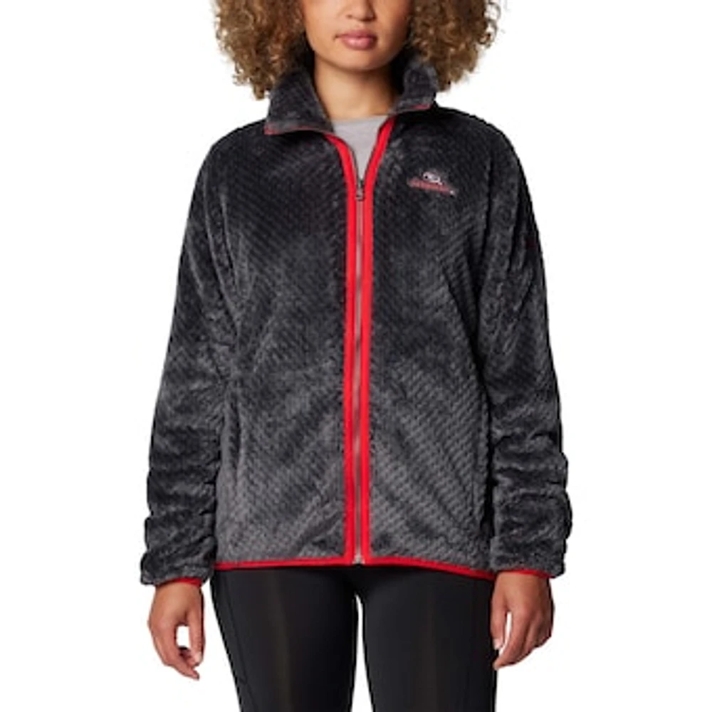 Women's Columbia  Black Georgia Bulldogs Fireside II Sherpa Full-Zip Jacket