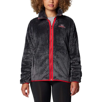 Women's Columbia  Black Georgia Bulldogs Fireside II Sherpa Full-Zip Jacket