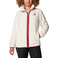 Women's Columbia  Cream Alabama Crimson Tide Fireside II Sherpa Full-Zip Jacket