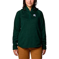 Women's Columbia Green Michigan State Spartans Sweater Weather Fleece Lined Pullover Hoodie