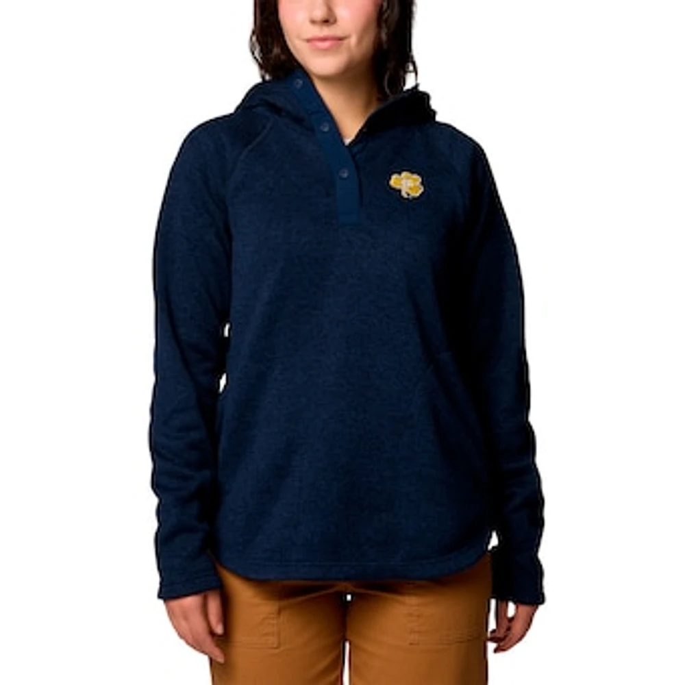 Women's Columbia Navy Notre Dame Fighting Irish Sweater Weather Fleece Lined Pullover Hoodie