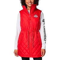 Women's Columbia Scarlet Ohio State Buckeyes Crested Peak Full-Zip Vest