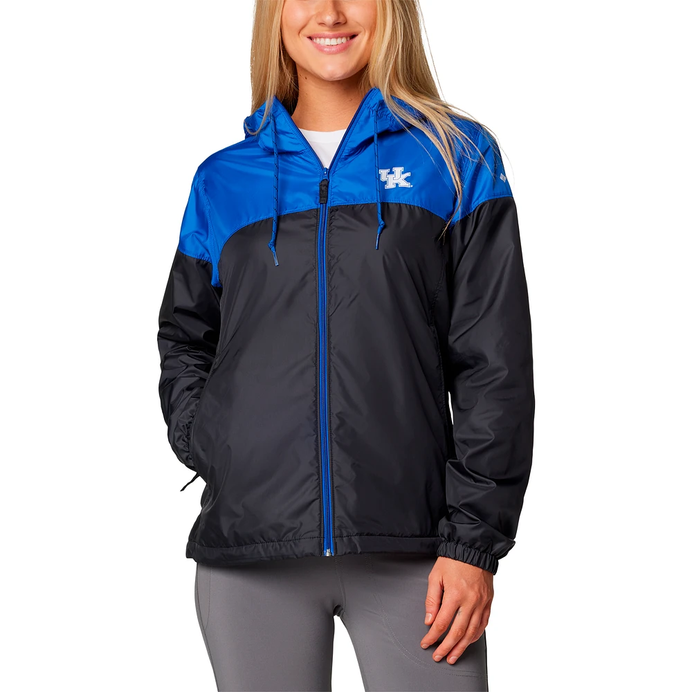 Women's Columbia Royal/Black Kentucky Wildcats Flash Forward Full-Zip Hoodie Windbreaker Jacket