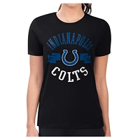 Women's G-III 4Her by Carl Banks  Black Indianapolis Colts Round Team Fitted T-Shirt