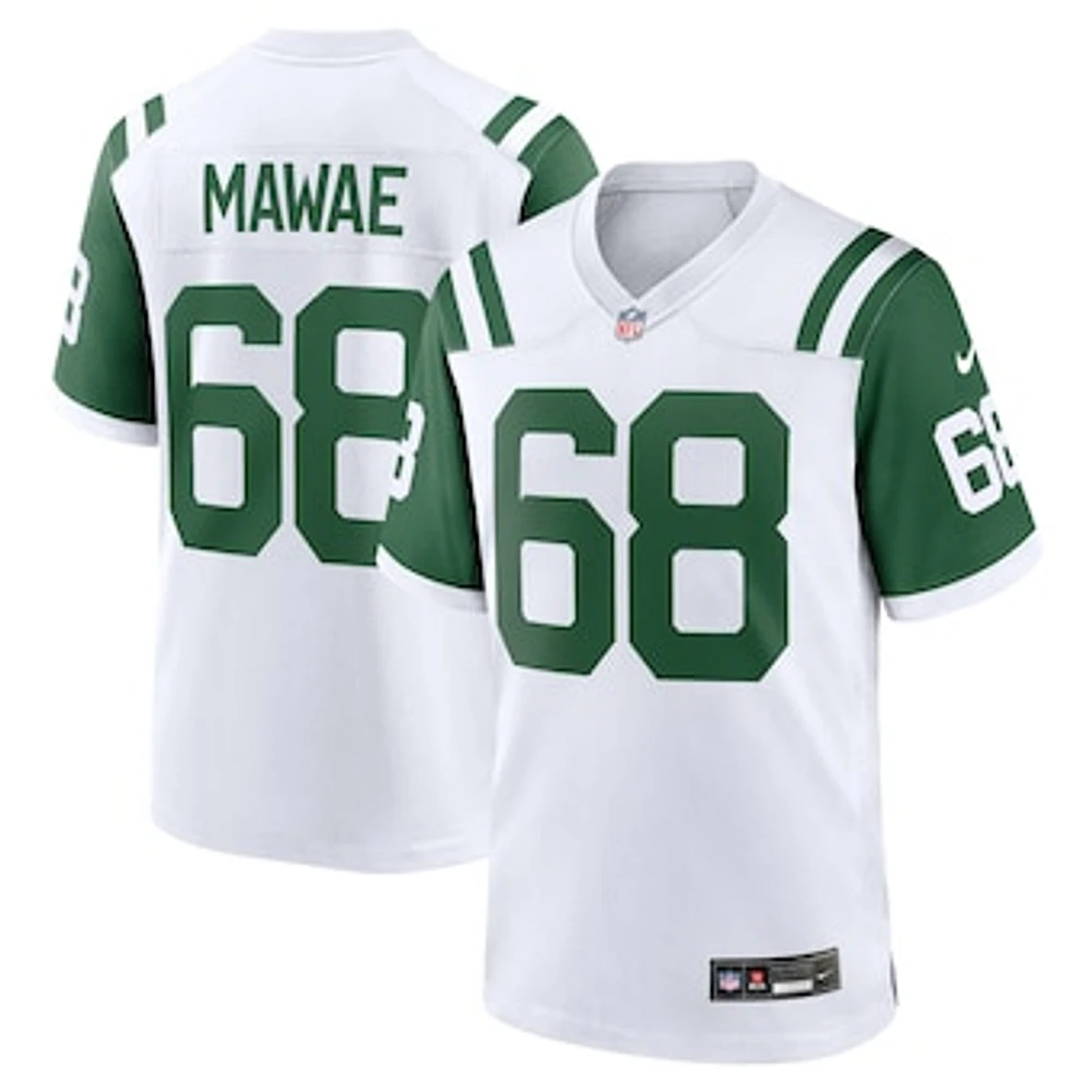 Men's Nike Kevin Mawae White New York Jets Classic Alternate Retired Player Game Jersey