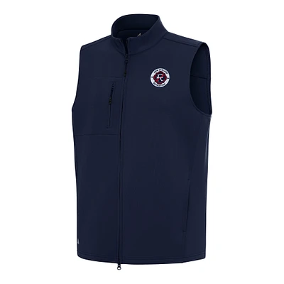 Men's Antigua Navy New England Revolution Demand Full-Zip Vest