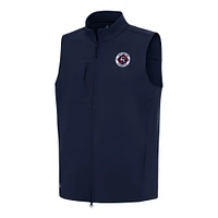 Men's Antigua Navy New England Revolution Demand Full-Zip Vest