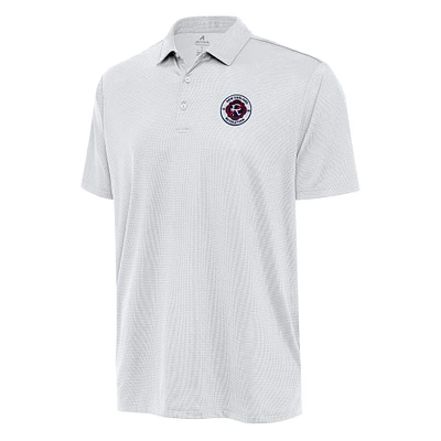 Men's Antigua White New England Revolution  Ellipse Polo