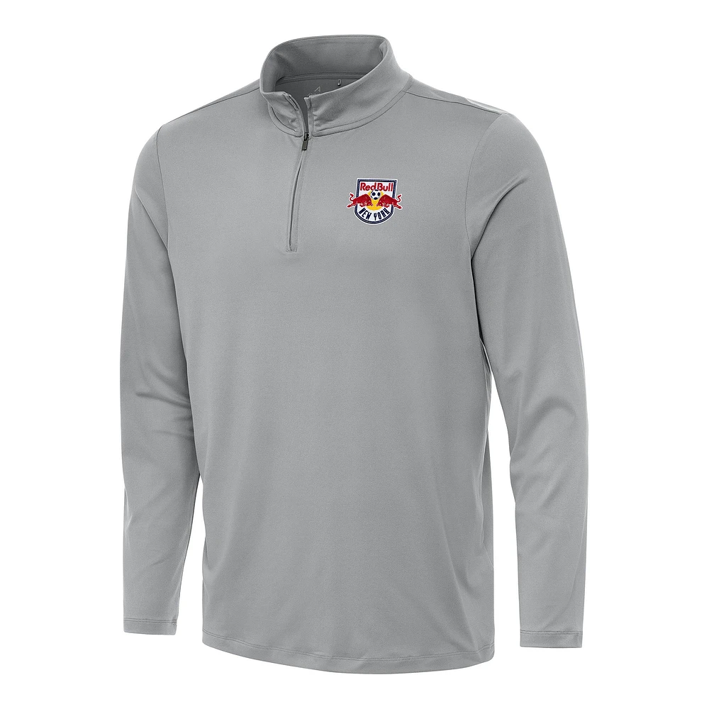 Men's Antigua Gray New York Red Bulls Reprocess Quarter-Zip Jacket