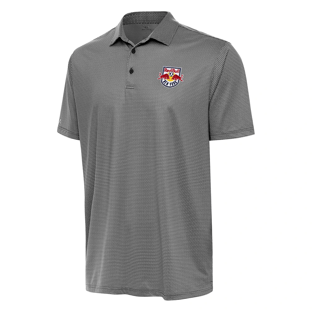 Men's Antigua White/Black New York Red Bulls Rings Polo