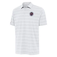 Men's Antigua White New England Revolution  Tunnel Polo