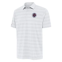 Men's Antigua White New England Revolution  Tunnel Polo