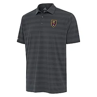 Men's Antigua Charcoal Real Salt Lake  Tunnel Polo